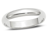 Ladies or Men's 14K White Gold 4mm Wedding Band Ring